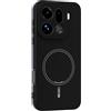 GIOPUEY Cover per Oppo Find X9 PRO, Magnetica Custodia Compatibile con MagSafe, Morbido TPU Silicone Custodia, Resistente all'Usura - Black