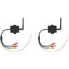 Speesy 2X WiFi Modulo Trasmettitore Wireless Car Backup Camera AV Video Rear View Kit Nero
