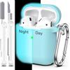 MHYALUDO Custodia per Airpods 1a/2a generazione (2016/2019),Custodia protettiva in morbido silicone per Airpods 1a/2a con LED visibile sulla parte anteriore,con kit di pulizia,Bagliore notturno