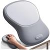 meatanty Tappetino per mouse ergonomico con supporto per il polso, in morbido gel e memory foam, per alleviare il dolore, antiscivolo, delicato sulla pelle, estetico, grigio, per ufficio, laptop