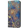 Mixroom - Custodia Cover Case a Libro per Samsung Galaxy S22 PLUS con Stand in Ecopelle Chiusura Magnetica Portafoglio Parte Interna in TPU Morbida Fantasia Mandala Disegni Oro H121