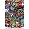 Yiernuo Custodia per Pocketbook Verse ‎PB629 /Verse Pro PB634 6 Pollici e-Book Reader,Ultra Sottile Cover con Auto Sveglia/Sonno,Graffiti