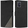 SONWO Cover per Samsung Galaxy A51 4G / Galaxy M40S, Flip Caso in PU Pelle Case Cover Custodia con Slot per Schede e Supporto Stand per Samsung A51 4G / M40S, Nero