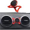 Cookiss Porta Cellulare Magnetico Compatibile con Audi A3 8P e Audi S3 8P adatto per smartphone e GPS con supporto per cellulare per auto, visione regolabile a 360 gradi (Red)