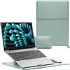 RoYiio 13-13,3-14 Pollici Laptop Custodia Borsa con Stand per MacBook Pro 14 M5/M4/M3/M2/M1 & Pro/Max, MacBook Pro 13 MacBook Air 13 M5/M4/M3/M2/M1 PU Pelle Computer Portatile Cover (Blu Acqua)