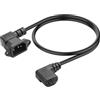 Fegtrtyoa di Estensione IEC C13 A C14 A 90 Gradi per Computer - di Alimentazione C14 A C13, per PDU per Server, Monitor, PC - 0,6 Metri
