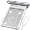 MMOBIEL Vassoio Porta Scheda Dual SIM Compatibile con Samsung Galaxy S26 Ultra - Sostituzione Supporto Scheda Doppia SIM - Incl. Estrattore e Anello di Gomma Impermeabile - White