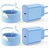LumFocus 2-Pack Caricatore iPhone 17 16, 25W Presa USB C Rapido con Cavo 2M Alimentatore USBC Caricabatterie for iPhone 17 16 Pro Max Plus /15 Series, iPad, Samsung, Spina Typ C Adattatore Fast Charger