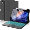 WINCHKING Custodia con tastiera per iPad Air 13 pollici (M4/M3/M2) 2026/2025/2024, custodia magnetica Bluetooth per iPad Pro 12,9 (3a 4a 5a 6a generazione), 7 colori illuminati, layout Qwertz, touchpad nero