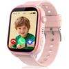 ELEJAFE 4G Smartwatch Bambini con GPS e Videochiamate, Orologio Telefono Bambino con Chiamate, Chat Vocale, SOS, Modalità Scuola, IP68, Contapassi, Sveglia, Smartwatch Bambino Regalo Compleanno Natale, Rosa