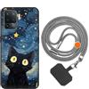 vingarshern Cover Compatibile con OPPO A94 4G Custodia in Silicone Sottile Con Motivo,Antiurto Case Con Catena/Cordino per Cellulare,Modèle*01
