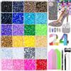 ZORVENIX Kit di strass Bedazzler per unghie, strass glitterati da 3 mm con pinzette e set di strumenti, strass in gel a fondo piatto per nail art fai da te, unghie, tessuti, diamond painting (24 colori)