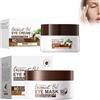 Hppsctink Crema per gli Occhi, 20g Crema contorno occhi all'olio di cocco e 80pcs Maschera contorno occhi all'olio di cocco, Riduce le occhiaie, eye cream
