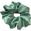 Wambere Elastico per capelli in raso Scrunchies, morbido elastico in seta, per donne e ragazze, colore verde