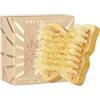 CRYSTALLOVE spazzola per massaggio in bambù - piccola - formato viaggio - spazzola per il corpo in legno - spazzola a secco con setole naturali - spazzola in legno per peeling del corpo e cellulite