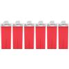 Dermawax 6x 100 ml Pink Roll-On Cera Calda Cartucce con Piccolo Rullo per Depilazione - Labbro Superiore, Sopracciglia Ceretta