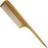 EQLEF Pettine a Coda, Pettine in Legno Pettine per Capelli Antistatico a Denti Fini in Legno di Sandalo Verde Manico Lungo per Donna