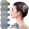 RC ROCHE ORNAMENT RC ROCHE - 6 fermagli per chignon da donna, per acconciature a forma di nido di uccello, ballerina, con supporto rotondo francese, a forma di cupola a ciambella, misura media, collezione Whispers of