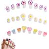 AABDTYYD 24 Pezzi Separatore Dita Piede per Manicure,Separatori Dita Piedi in Silicone Morbido a Forma di Fiore e a Forma di Cuore per Smalto per Unghie,Pratici Distanziatore Dita Piedi per Donna