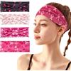 KASESSS 4 Pezzi Fascia Capelli Donna Sport, Fasce Per Capelli Donna Largo, Moda Estate Nero, Rosa, Bianco Headband, Yoga, Sport, Ciclismo, Corsa, Esercizio Fisico, Fitness
