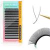 NAGARAKU YY Ciglia Extension 4D Ciglia a Forma di Y Ventagli Prefabbricati Volume Russo Premade Fans Naturale Eyelash Individuali Cluster Wispies Incrociate Ciglia Opaco Nero 12 File(0.07 LU 8-15mm）