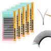 NAGARAKU 5 Scatole YY Ciglia Extension 4D Ciglia a Forma di Y Ventagli Prefabbricati Volume Premade Fans Naturale Eyelash Cluster Wispies Incrociate Ciglia Opaco Nero 12 File(0.07 D 8-15mm Mix）