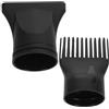 HONITANO 2 Pezzi Accessorio Diffusore per Asciugacapelli, Ugello di Ricambio Nero in Plastica, Resistente al Calore, per Styling Chioma in Salone e Uso Quotidiano