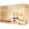 Lotus Herbals Radiant Gold Kit facciale per bagliore istantaneo con oro puro 24K e papaya 170g (multiuso)