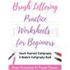 David Fletcher Brush Lettering Practice Worksheets for Beginners - T (Tascabile)