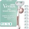 Gillette Venus Deluxe Smooth Sensitive Sistema di rasatura femminile, 1 maniglia, 9 lame di ricarica, 5 lame diamantate con strato protettivo