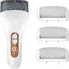 AOMEES Callus Remover elettrico per la cura dei piedi con display LCD IPX7, 3 rulli di ricambio, Callus Remover per talloni screpolati (bianco)