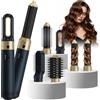 Bwaliffury Spazzola Ad Aria Calda 6 in 1, 1-Step Styler, Asciugacapelli rotante con tecnologia ceramica, Tecnologia a Ioni, 1000 W, multiuso per asciugare, arricciare e lisciare (Blu)