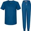MISEMIYA - Uniformi Unisex Set Camice - Uniforme Medica con Maglia e Pantaloni Uniformi Mediche Camice Uniformi sanitarie - 817-8316 - Medium, Azul 37