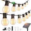 Torkase Catena Luminosa Esterno Solare Giardino - 18M 60ft G40 LED Lampade Solari Da Giardino Luci Gazebo da Esterno Per Balcone Feste Patio Matrimonio