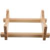 COLLBATH Supporto per botte in legno: supporto per dispenser per bevande, botte di vino da 3 l, contiene dispenser per bevande, limonata, succhi e calde/fredde (marrone chiaro)