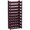 CookandSupply Cantinetta Vino Portabottiglie Effetto Pelle, Rosso Burgundy, 60 Bottiglie | CookandSupply x TheWV, Cantinetta Modulare Impilabile in Palastica, 6 Bottiglie per Modulo, Scaffale Portavino Salvaspazio
