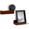 OAPRIRE Mensole da Muro in Acrilico 2 Pezzi - Espandi Facilmente Lo Spazio Della Parete - 23cm Mensola Adesiva da Muro per Cameretta, Bagno, Cucina, Salotto, Con Fermacavi - Marrone