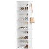 HOOBRO Scarpiera, Scaffale Portascarpe a 5 Scomparti, con Sportello, Scaffale Componibile in Plastica, Scaffale Portaoggetti Modulare, per Ingresso, Corridoio, Armadio, Bianco e Trasparente EWW11SC01