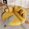 Gelukueub Divano letto pieghevole multifunzionale autoportante (Boneless Sofa) - Letto ovale con cuscino, divano modulare in tessuto a coste (173 x 176 cm), adatto per appartamenti, soggiorni, camere