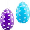 WEITAPYT Uovo di Pasqua Gonfiabile, 2pcs Uova Pasqua Giganti, Uovo Pasquale da Appendere, Adatte per Pasqua, Interni ed Esterni, Cortile, Giardino, Decorazione del Prato (Blu + Viola)