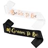 Yuccer Addio al Nubilato Gadget 1pz Fascia Sposa +1pz Fascia Futuro Sposo Accessori Addio al Nubilato Matrimonio Nozze Festa