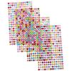 Gadpiparty Adesivi Strass Rotondi per Festa Scuola Decor, 4 Fogli Acrilico 260 Pezzi per Scrapbooking e Decorazioni Viso, Design Scintillante per DIY Ragazzo Ragazza