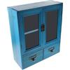 MUELODSIC Armadio e Facile da Installare in Legno con Doppia Porta Vintage da Parete Stile Rustico Grande Capacità Pratico per Cucina e Soggiorno