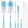 Vicloon Spazzola Bottiglia Set, 8 Pezzi Spazzole per la Pulizia delle Bottiglie, Multiuso Pulizia Bottiglie Spazzole per Bocca di Bollitore,Bottiglies d'Acqua,tappo di bottiglia,Tubo, Rubinetto