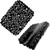 Aurobest 2 Pezzi Tappetino Lavello Nero Cucina 40*30cm,Tappetini Proteggi Lavandino Forma Ciottolo per Bagno,Tappeto Lavello Regolabile Tagliabile Misura,Tappetini Protettivo Asciugatura Posate Materiali PVC