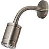 lighteu muro LIGHTEU 12V 2.2W a collo di cigno mount LED Light Reading F1 Faretto con interruttore, nichel finitura, professionale flessibile, luce della parete per Comodino Luce, barche, yacht, e Caravan