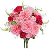 Fairblo Rose Finte Fiori di Seta Artificial Bouquet di Fiori Garofano Piante Artificiali per Matrimoni, Casa, Feste di Compleanno, Decorazioni da Giardino