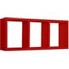 Sanitec Tristano Mensola, Legno, Rosso, 15.5x70x30 cm