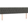 vidaXL Testiera Grigio Scuro 180x7x78/88 cm in Velluto