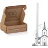 Italia Cosmesi Linea Professionale Candele Votive Confezione da 100pz Autospegnenti Bianche Per Chiesa 30cm Antica Cereria Serventi Made in Italy